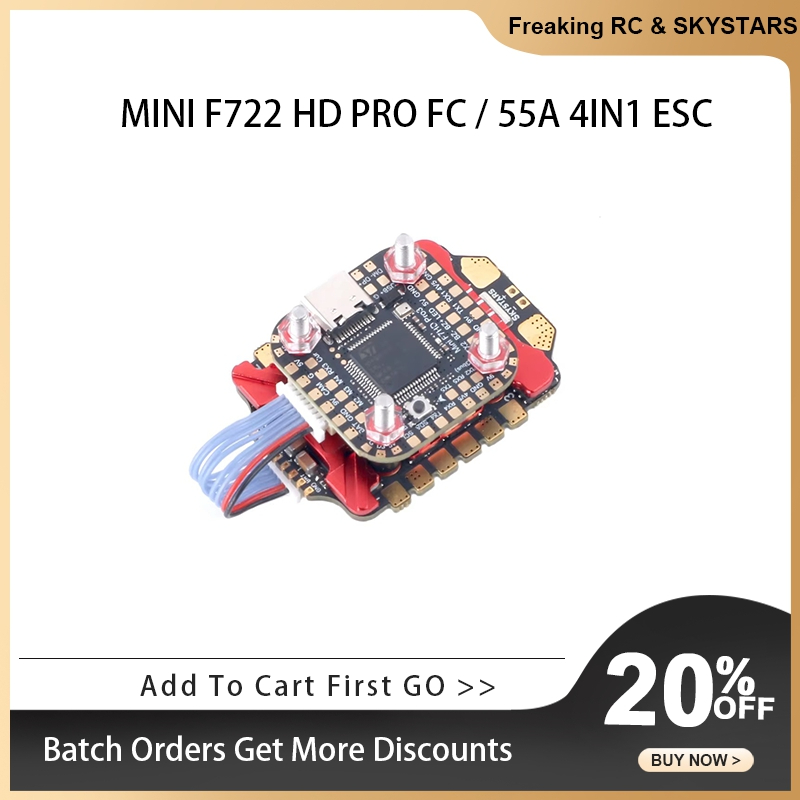 SKYSTARS 20×20 Mini Stack F722 - Foxeer Reaper F4 128K 65A Esc recension och pris